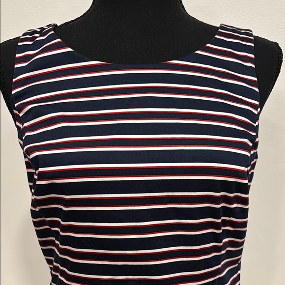 TOMMY HILFIGER striped skater flare dress 2 Independence Day red, white, blue! - Picture 2 of 3